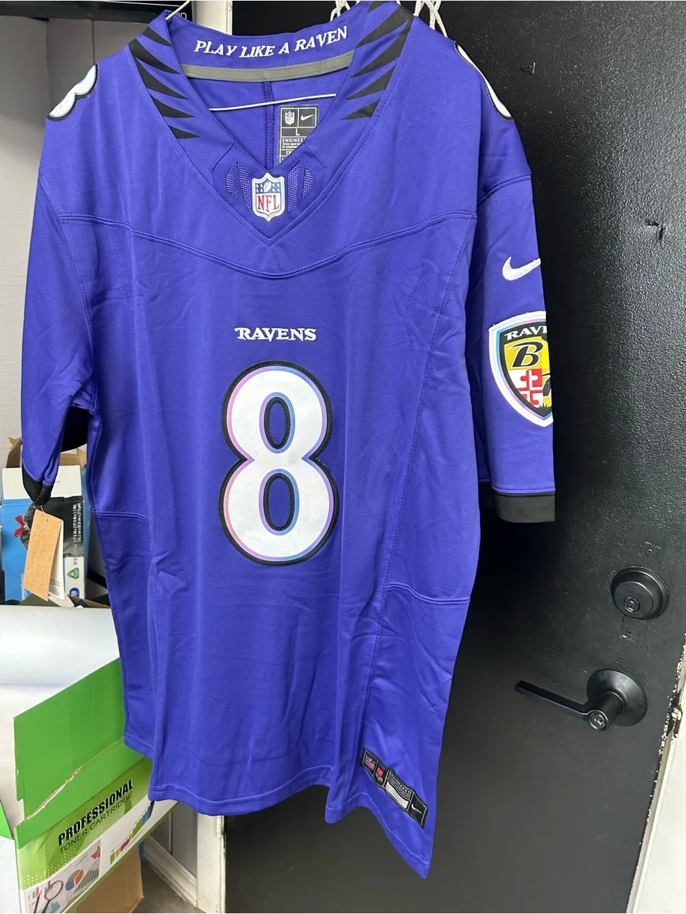 Nike Baltimore Ravens Purple Lamar Jackson #8 Jersey
